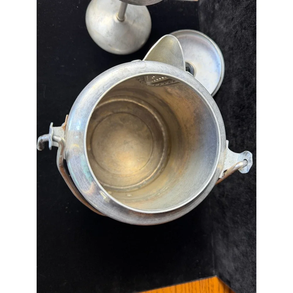 Vintage Comet Aluminum 9 Cup Coffee Percolator Camping Pot Glass Knob USA Made